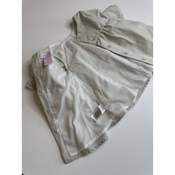 Tommy Bahama Girls Dress Floral Embroidery Size 18M Lined Flutter Sleeve Button - Picture 6 of 8